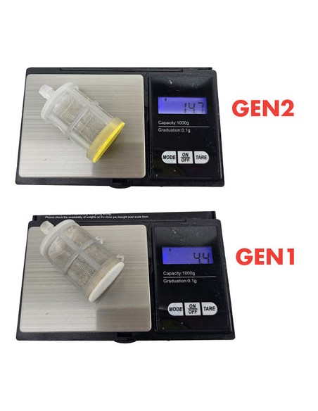 Yellow Weighted Floating Dip Tube Filter - Gen2
