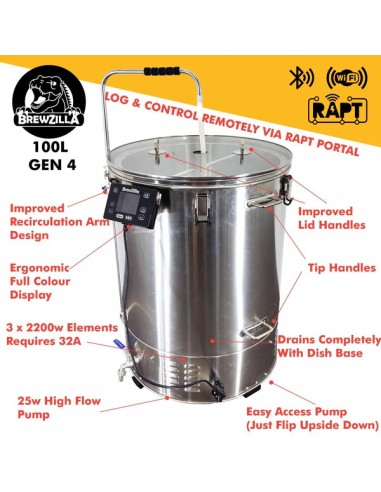 Gen 4 Brewzilla 100L with Pump -...
