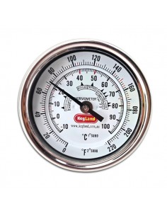 Bi-metalni 3-palčni termometer brez varjenja - dolgo tipalo